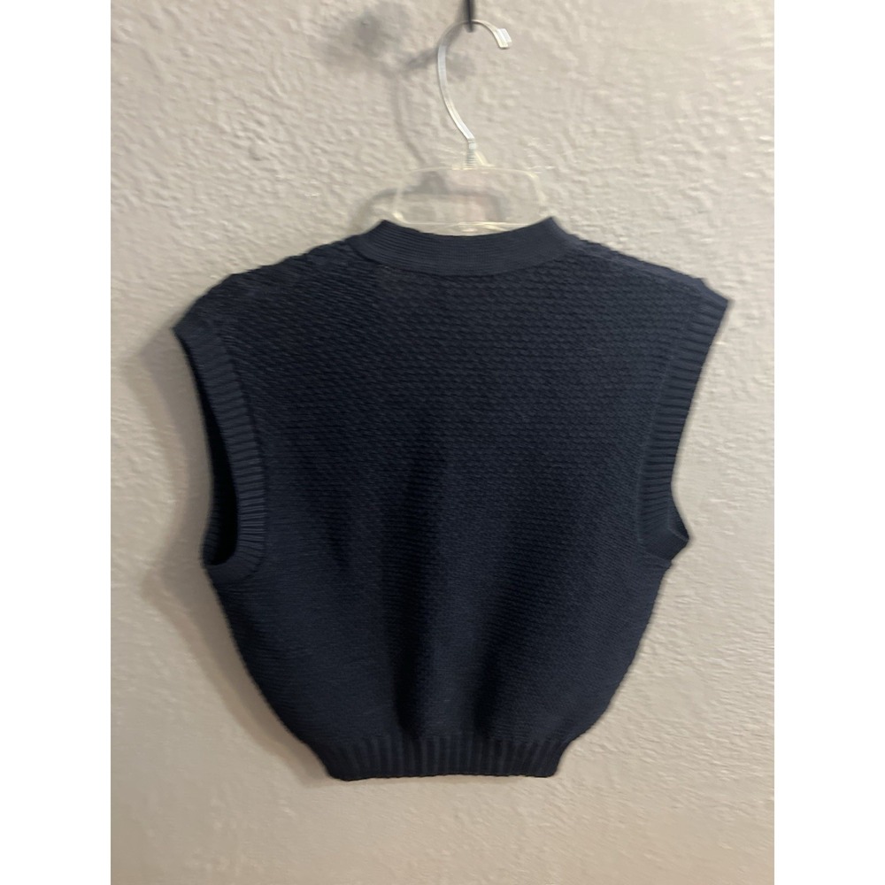 Pendleton Navy Cable Knit Vest - image 4